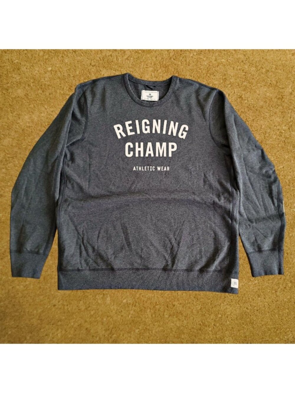 Reigning Champ Heavyweight Crewneck Sweatshirt Gray XXL 100% Cotton